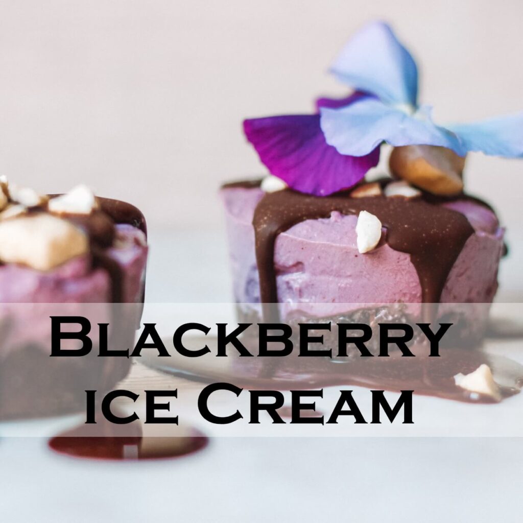Blackberry Ice Cream Recipe Serving Ice Cream