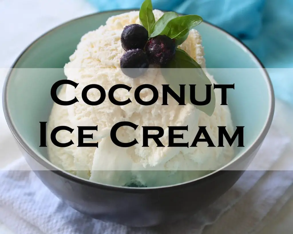 Coconut Ice Cream Recipe Serving Ice Cream