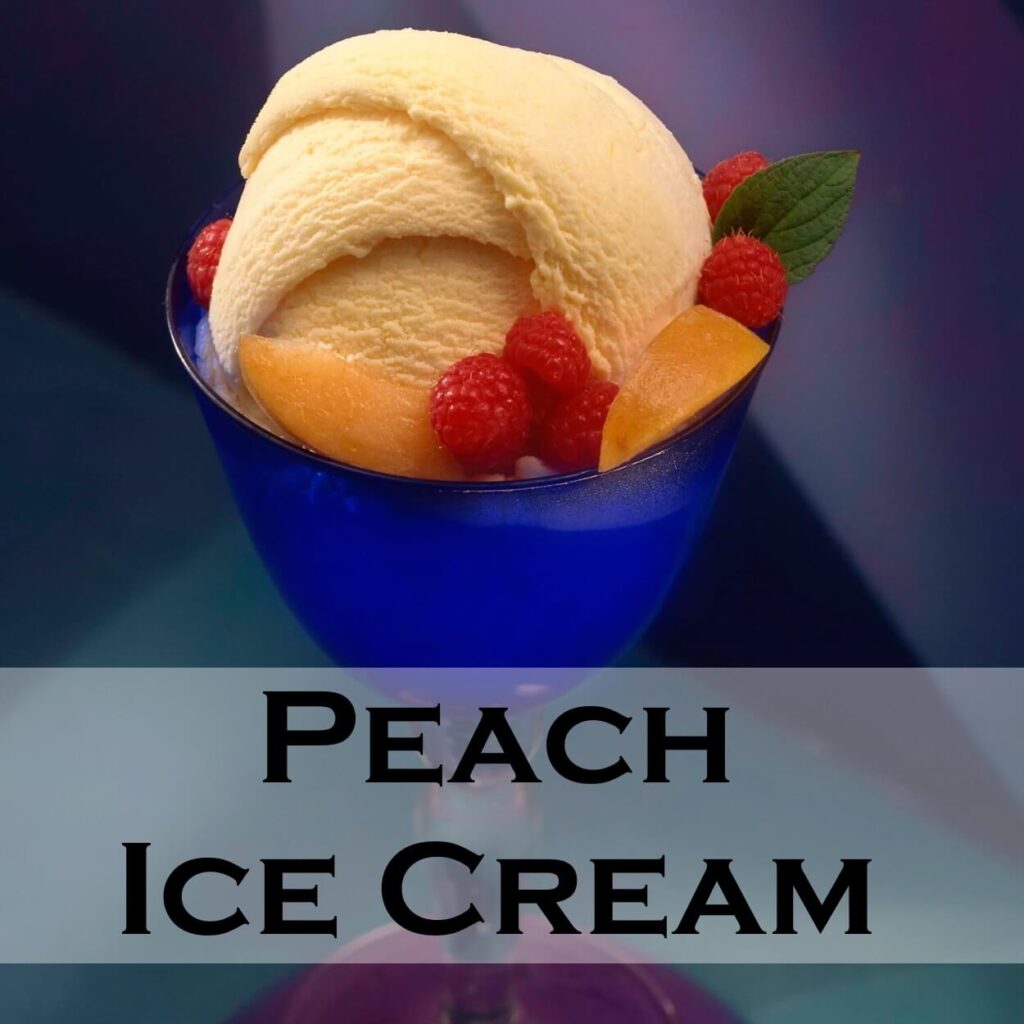 Peach Ice Cream Recipe Serving Ice Cream