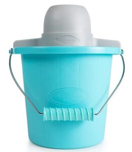 Nostalgia Electric Ice Cream Maker 4 Quarts Soft Serve Machine with Easy Carry Handle